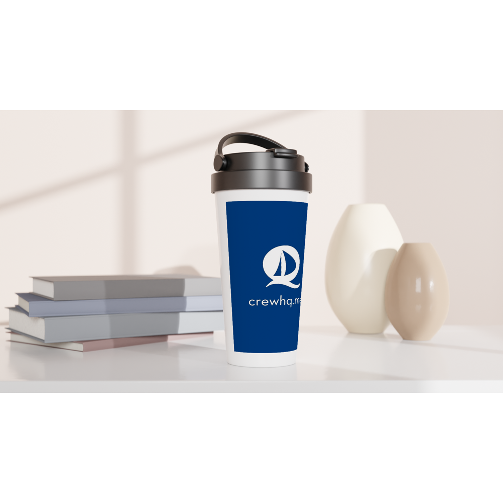 Crew HQ - Blue Travel Mug - 15oz Stainless Steel