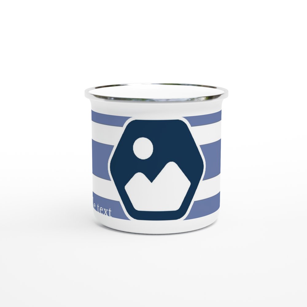 Logo this White 12oz Enamel Mug