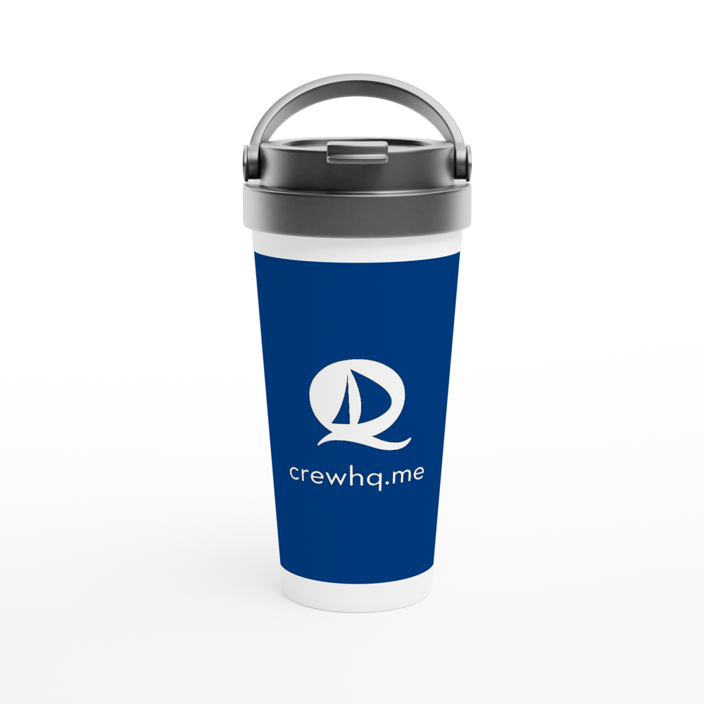 Crew HQ - Blue Travel Mug - 15oz Stainless Steel