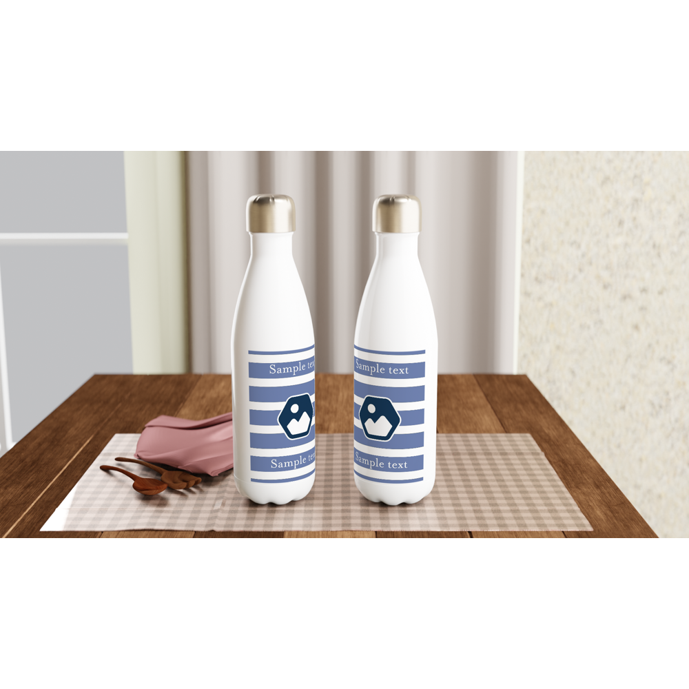 Brand your own - White 17oz Stainless Steel Water Bottle