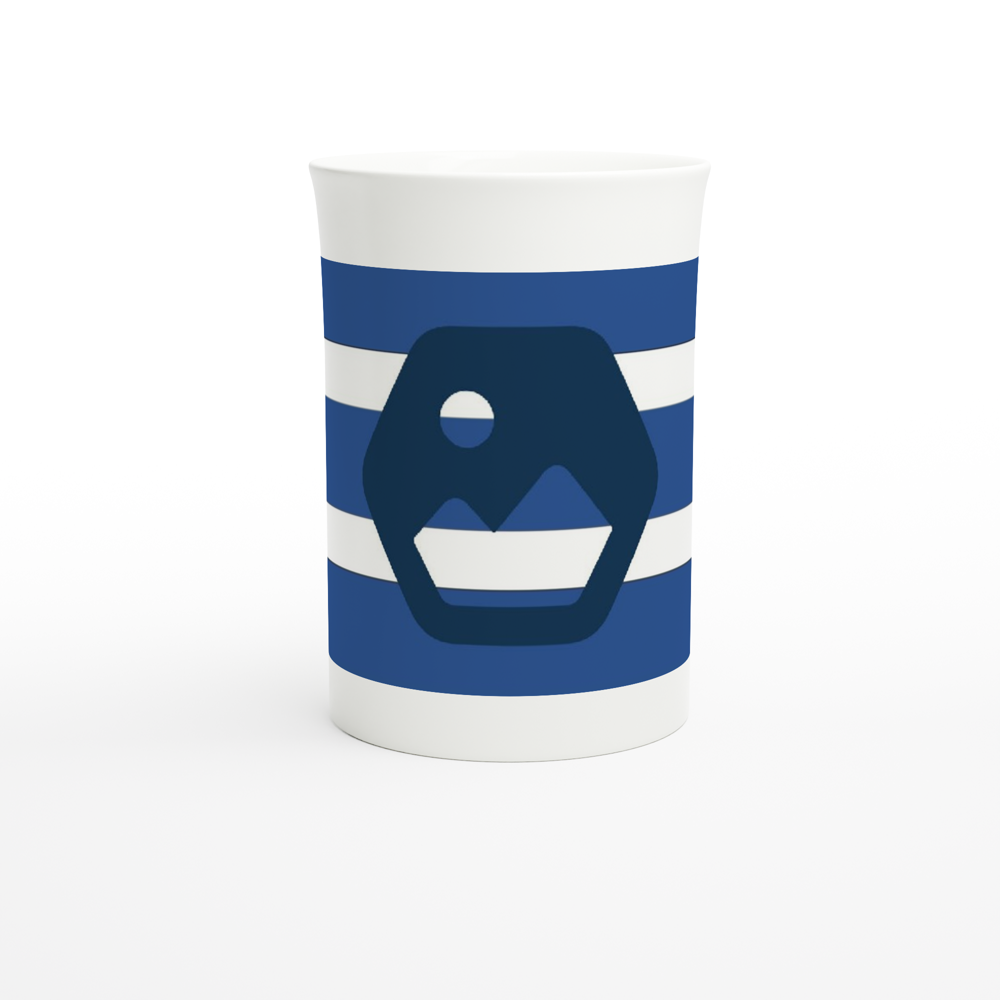 Brandable White 10oz Porcelain Slim Mug