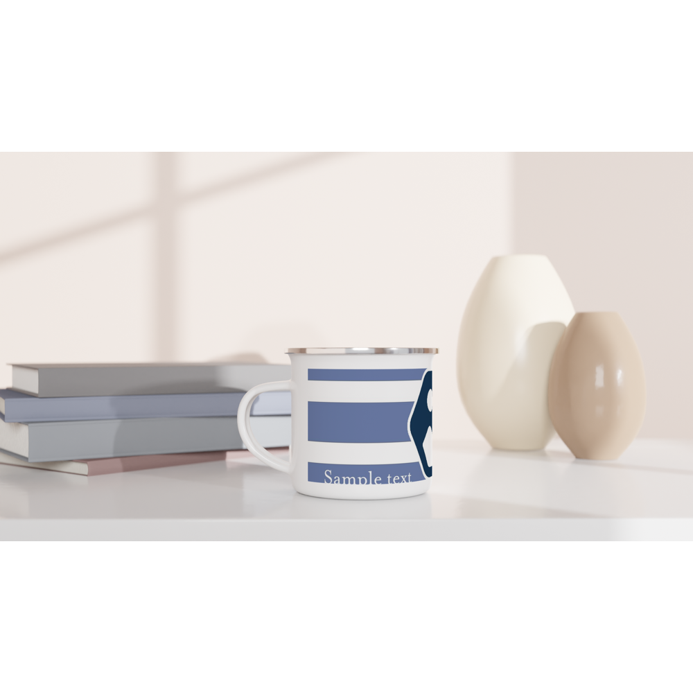 Logo this White 12oz Enamel Mug