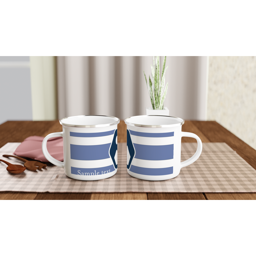 Logo this White 12oz Enamel Mug