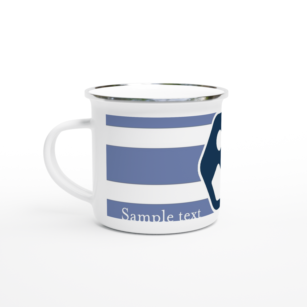 Logo this White 12oz Enamel Mug