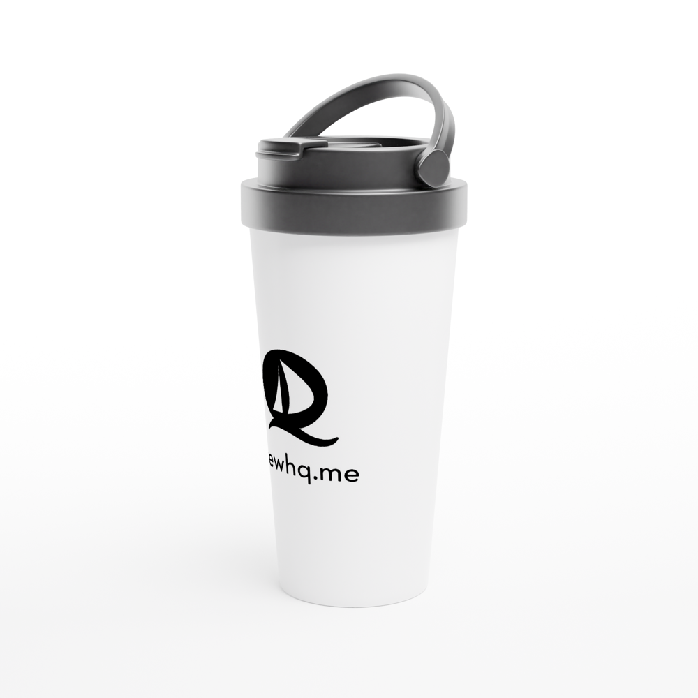 Crew HQ - White Travel Mug - 15oz Stainless Steel